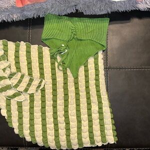 Swim Summer Beach Colorblock Knot Side Cover Up Skirt